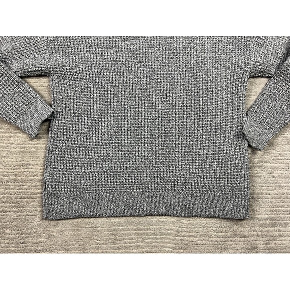 Time and Tru Sweater Womens Large Gray Long Sleeve Polyester Stretch Casual - Picture 9 of 13